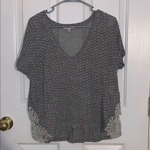 Knitted material grey shirt